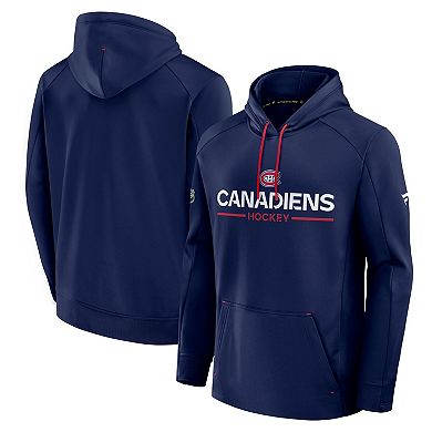 Men's Fanatics Navy Montreal Canadiens Authentic Pro Rink Hoodie