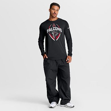 Men's Nike Black Atlanta Falcons Primetime Legend Icon Performance Long Sleeve T-Shirt
