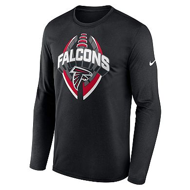 Men's Nike Black Atlanta Falcons Primetime Legend Icon Performance Long Sleeve T-Shirt