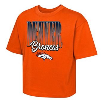Girls Youth Outerstuff Orange Denver Broncos Big City Boxy T-Shirt