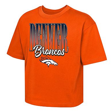 Girls Youth Outerstuff Orange Denver Broncos Big City Boxy T-Shirt