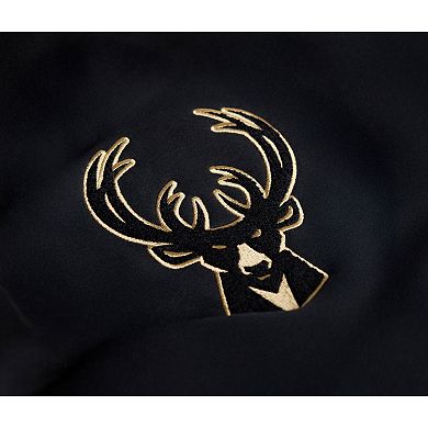 Unisex Stadium Essentials Black Milwaukee Bucks Club Level Chenille Sweatshirt