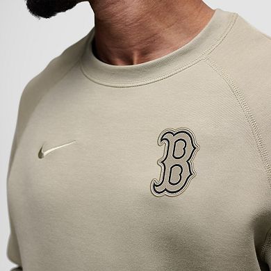 Men's Nike Olive Boston Red Sox Tech Fleece Raglan Sweatshirt