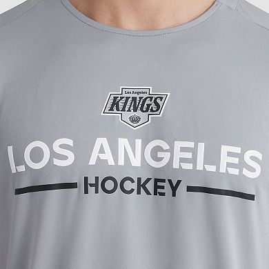 Men's Fanatics Gray Los Angeles Kings Authentic Pro Rink Tech T-Shirt