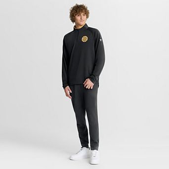 Men's Fanatics Black Boston Bruins Authentic Pro Rink Training Quarter-Zip Pullover