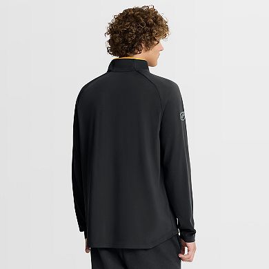 Men's Fanatics Black Boston Bruins Authentic Pro Rink Training Quarter-Zip Pullover