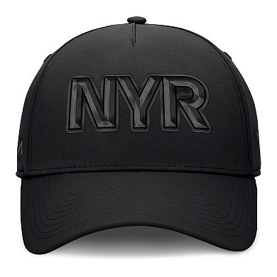 Men's Fanatics Black New York Rangers Authentic Pro Road Team Code Flex Hat