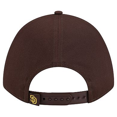 Women's New Era Brown San Diego Padres Metallic A-Frame 9FORTY Adjustable Hat