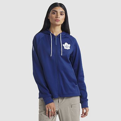 Women's Fanatics Blue Toronto Maple Leafs Authentic Pro Rink Raglan Full-Zip Hoodie