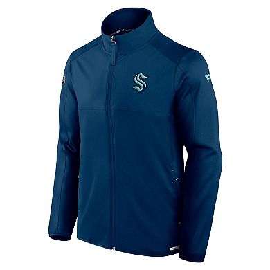 Men's Fanatics Deep Sea Blue Seattle Kraken Authentic Pro Rink Fleece Full-Zip Jacket