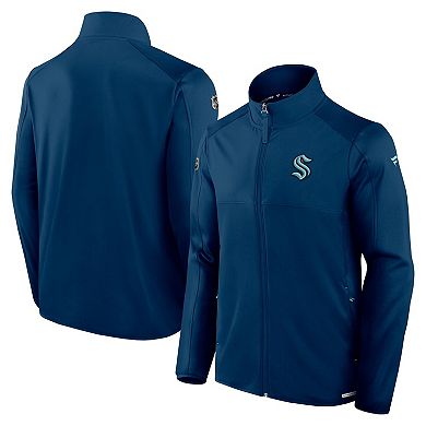 Men's Fanatics Deep Sea Blue Seattle Kraken Authentic Pro Rink Fleece Full-Zip Jacket