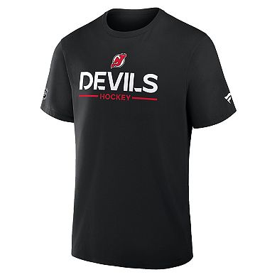 Men's Fanatics Black New Jersey Devils Authentic Pro Primary T-Shirt