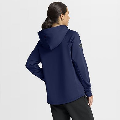 Women's Fanatics Navy Washington Capitals Authentic Pro Rink Raglan Full-Zip Hoodie