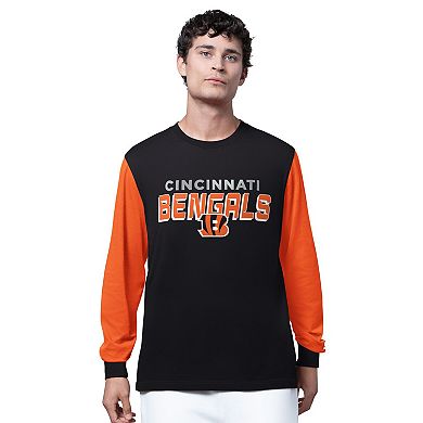 Men's Starter Black Cincinnati Bengals Thursday Night Gridiron Long Sleeve T-Shirt