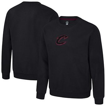 Unisex Stadium Essentials Black Cleveland Cavaliers Club Level Chenille Sweatshirt