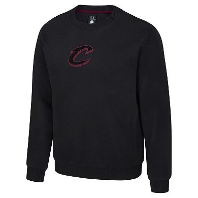Unisex Stadium Essentials Black Cleveland Cavaliers Club Level Chenille Sweatshirt