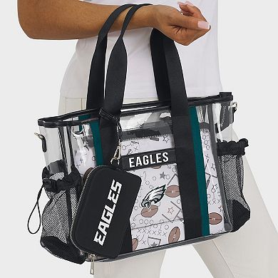WEAR by Erin Andrews Philadelphia Eagles Clear Stadium Baby Bag