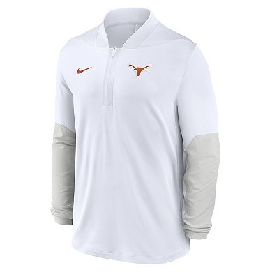 Men's Nike White Texas Longhorns One Goal Performance Half-Zip Pullover
