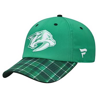 Men's Fanatics Kelly Green Nashville Predators 2025 St. Patrick's Day Authentic Pro Adjustable Hat