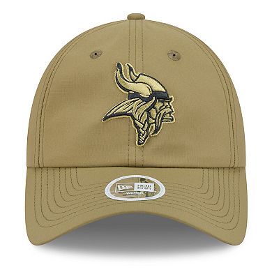 Women's New Era Green Minnesota Vikings 2025 Salute to Service Pony Tail Adjustable Hat