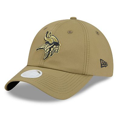 Women's New Era Green Minnesota Vikings 2025 Salute to Service Pony Tail Adjustable Hat