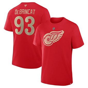 Men's Fanatics Alex DeBrincat Red Detroit Red Wings Authentic Stack Name & Number T-Shirt