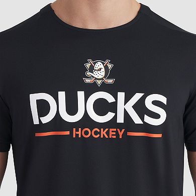 Men's Fanatics Black Anaheim Ducks Authentic Pro Rink Tech T-Shirt