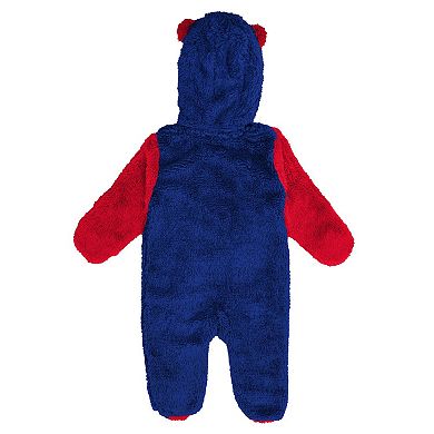 Infant & Newborn Outerstuff Blue New York Rangers Stay Napping Fleece Bunting Full-Zip Sleeper