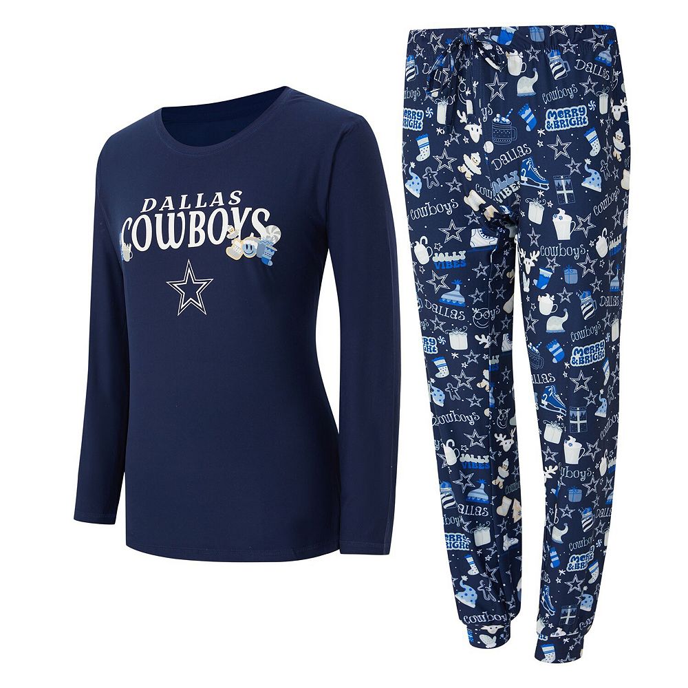 Women's Concepts Sport Navy Dallas Cowboys Chesnut Long Sleeve T-Shirt ...