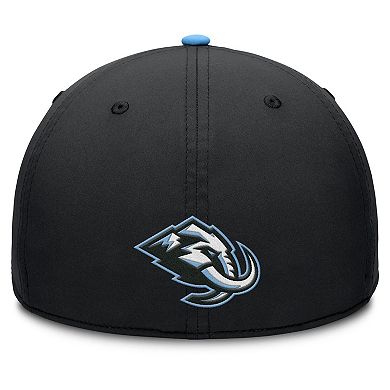 Men's Fanatics Black/Light Blue Utah Mammoth Authentic Pro Rink Team Code Flex Hat