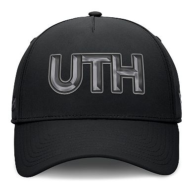 Men's Fanatics Black Utah Mammoth Authentic Pro Road Team Code Flex Hat