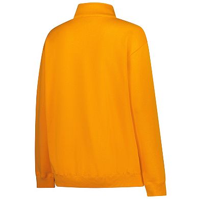 Women's Fanatics Tennessee Orange/White Tennessee Volunteers Plus Size Quarter-Zip Pullover