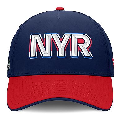 Men's Fanatics Navy/Red New York Rangers Authentic Pro Rink Team Code Flex Hat