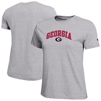 Women's Champion Heather Gray Georgia Bulldogs Arched Over Logo T-Shirt