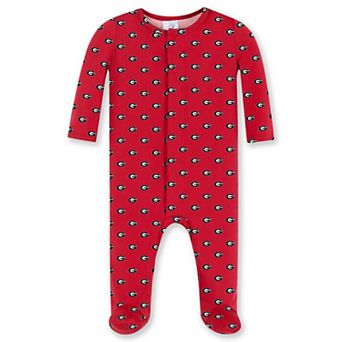 Newborn & Infant ZooZatz Red Georgia Bulldogs Magnetic Closure Sleeper