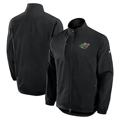 Men's Fanatics Black Minnesota Wild Authentic Pro Rink Full-Zip