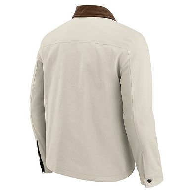 Men's Darius Rucker Collection by Fanatics Tan Detroit Red Wings Midweight Canvas Full-Button Jacket