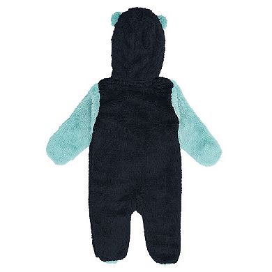 Infant & Newborn Outerstuff Deep Sea Blue Seattle Kraken Stay Napping Fleece Bunting Full-Zip Sleeper