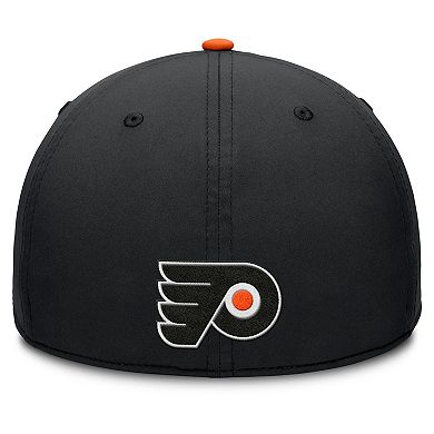 Men's Fanatics Black/Orange Philadelphia Flyers Authentic Pro Rink Team Code Flex Hat