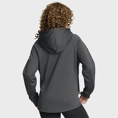 Women's Fanatics Black Vegas Golden Knights Authentic Pro Rink Raglan Full-Zip Hoodie