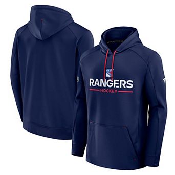 Men's Fanatics Navy New York Rangers Authentic Pro Rink Hoodie