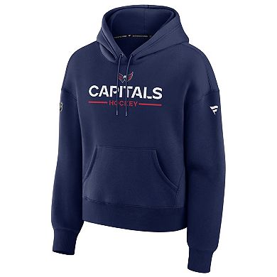 Women's Fanatics Navy Washington Capitals Authentic Pro Primary Pullover Hoodie