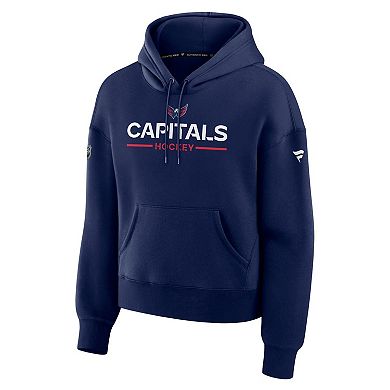 Women's Fanatics Navy Washington Capitals Authentic Pro Primary Pullover Hoodie