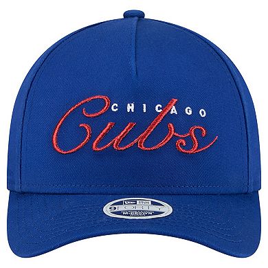 Women's New Era Royal Chicago Cubs Metallic A-Frame 9FORTY Adjustable Hat