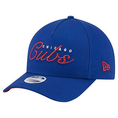 Women's New Era Royal Chicago Cubs Metallic A-Frame 9FORTY Adjustable Hat