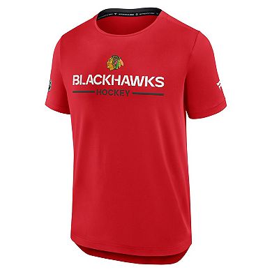 Men's Fanatics Red Chicago Blackhawks Authentic Pro Rink Tech T-Shirt