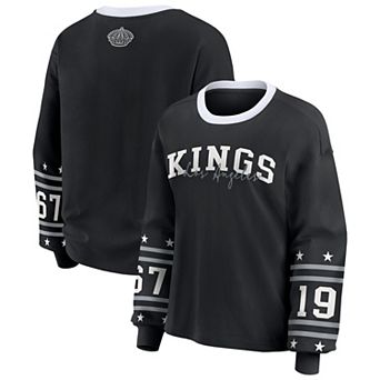 Women's WEAR by Erin Andrews Black Los Angeles Kings Long-Sleeve Sport T-Shirt