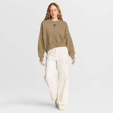Women's Nike Tan Penn State Nittany Lions Oversized Phoenix 2-Hit Pullover Sweatshirt