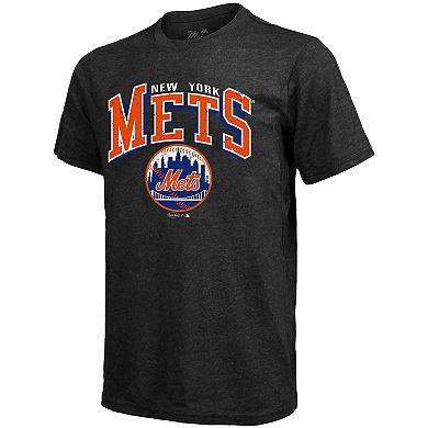 Men's Majestic Threads Juan Soto Black New York Mets Triblend Name & Number T-Shirt