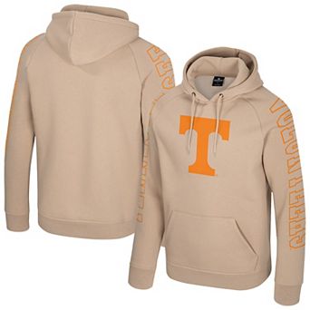 Men's Colosseum Tan Tennessee Volunteers Big Break Raglan Hoodie